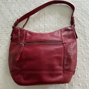 The Sak Red Leather Shoulder Bag